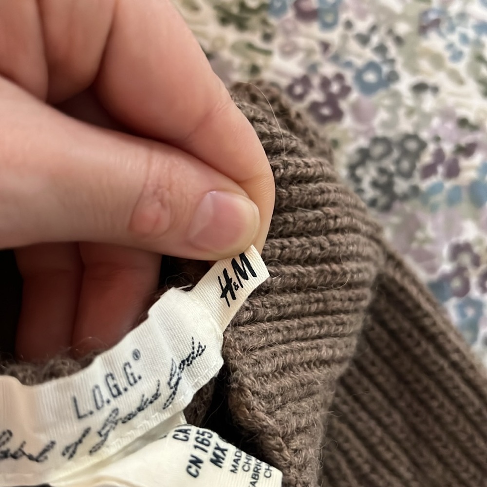 H&M Label of Graded Goods Taupe Brown Knit Turtleneck Sweater - Picture 7 of 7